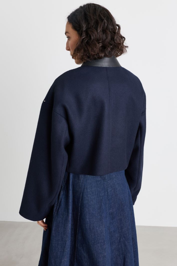 Veste boxy en double face - BLEU NOIR - Intrend - 4