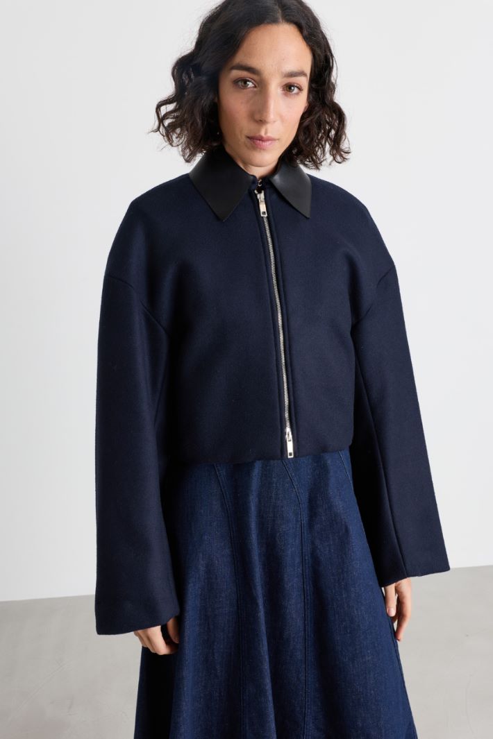 Veste boxy en double face - BLEU NOIR - Intrend - 2