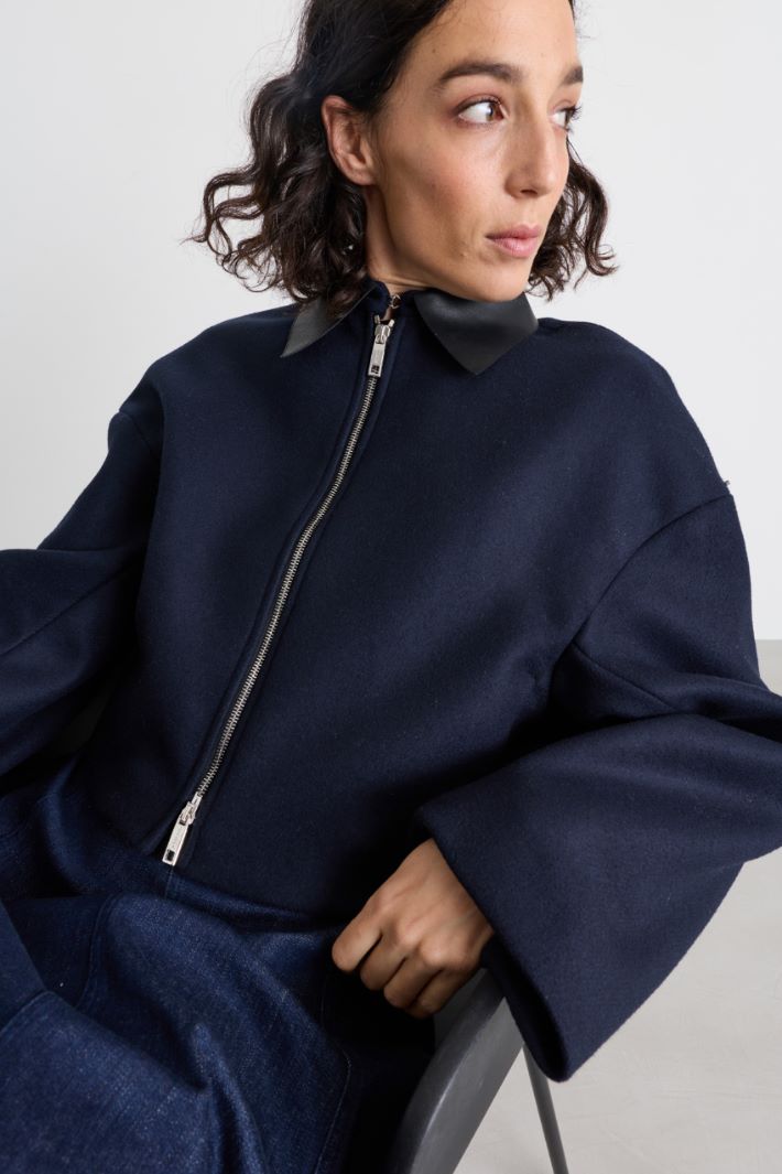 Veste boxy en double face - BLEU NOIR - Intrend - 3