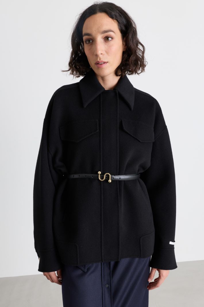 Giacca oversize con cintura - NERO - Intrend - 2