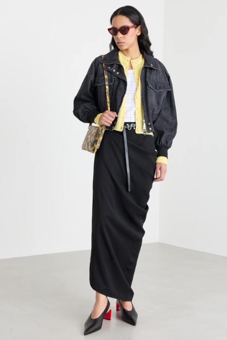 Asymmetric Draped Skirt - Intrend