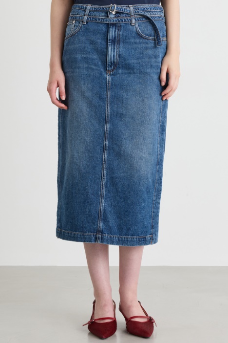 Gonna a tubino in jeans