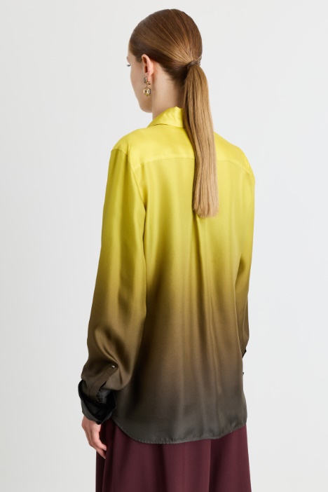 Blusa in seta dégradé