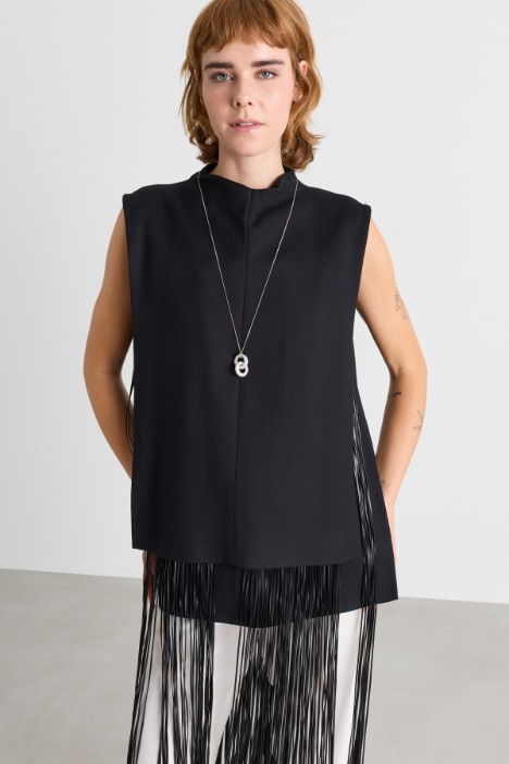 Top smanicato con frange - Intrend