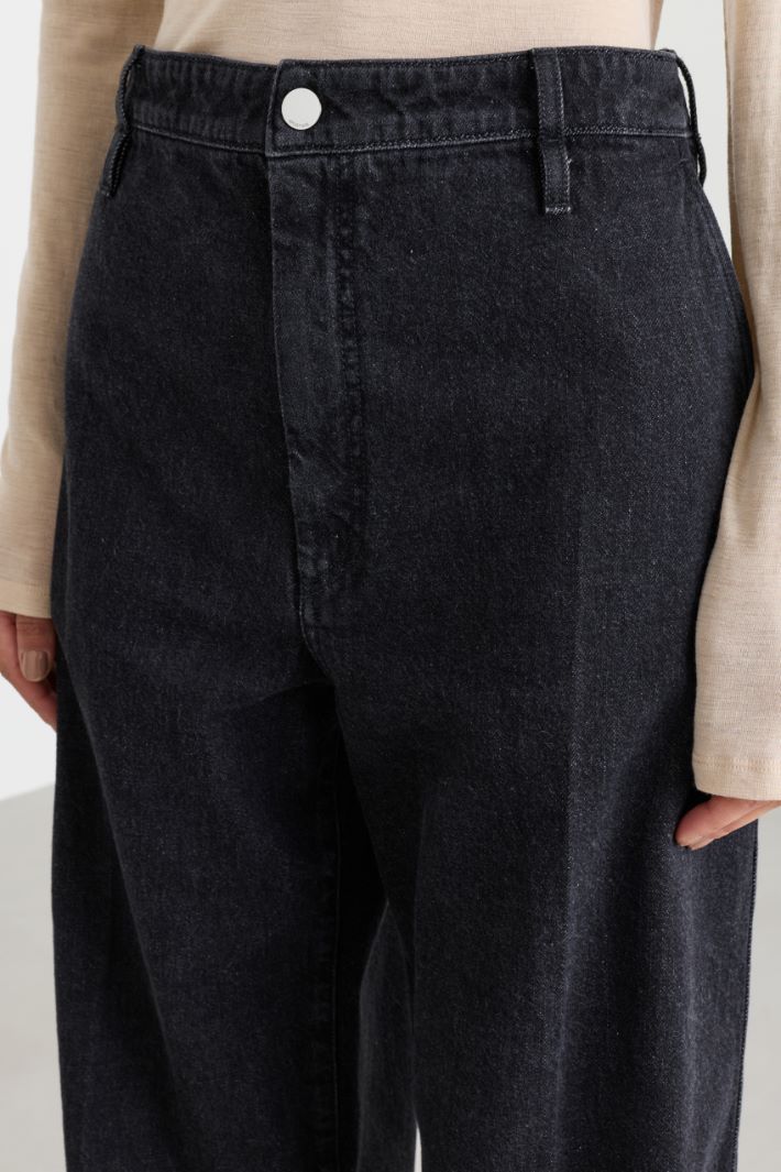 Jean à ceinture tubulaire - BLEU - Intrend - 3