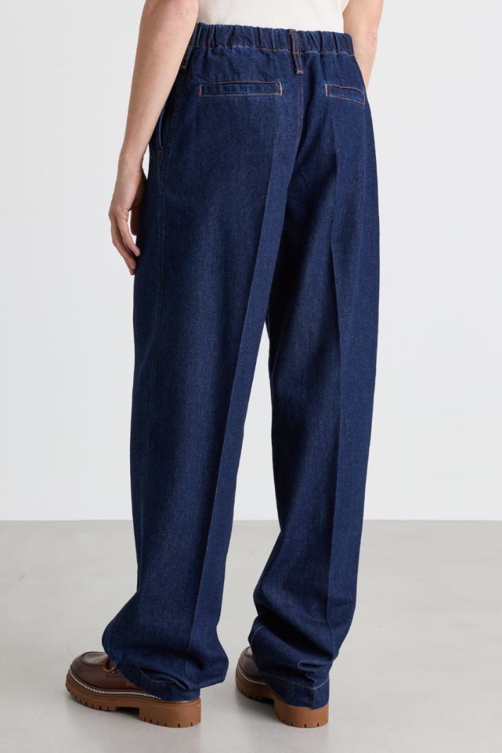 Oversize-Jeans mit Tunnelzug - BLAU - Intrend - 4