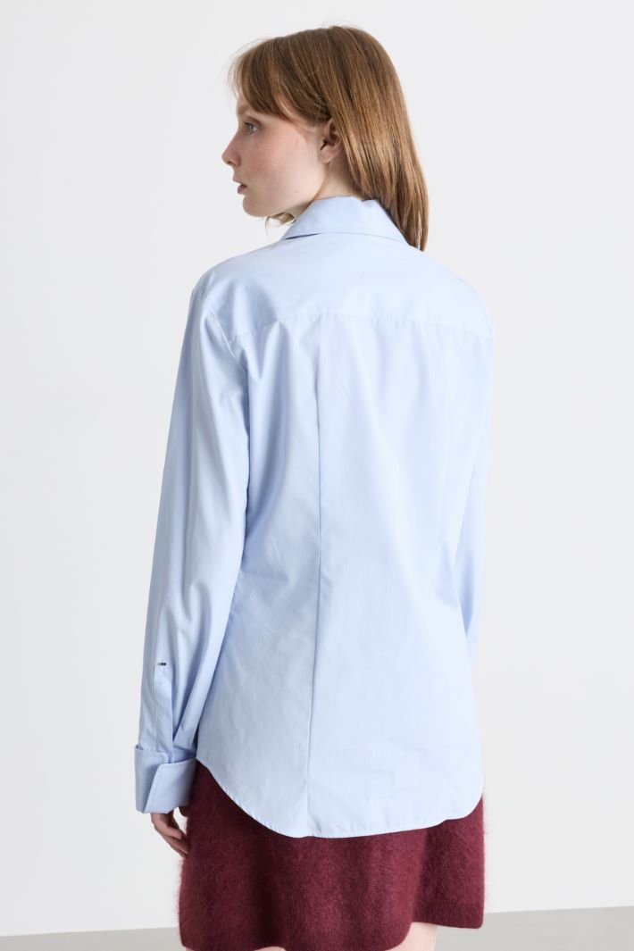 Camicia con abbottonatura nascosta - AZZURRO - Intrend - 4