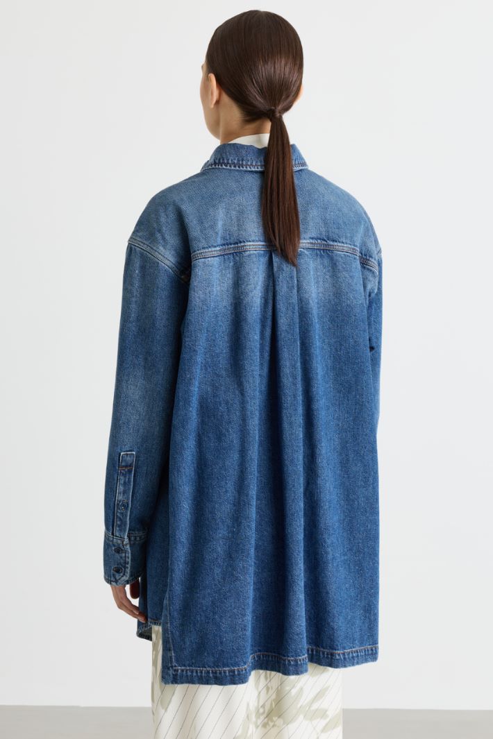 Camicia over in jeans - AZZURRO - Intrend - 4