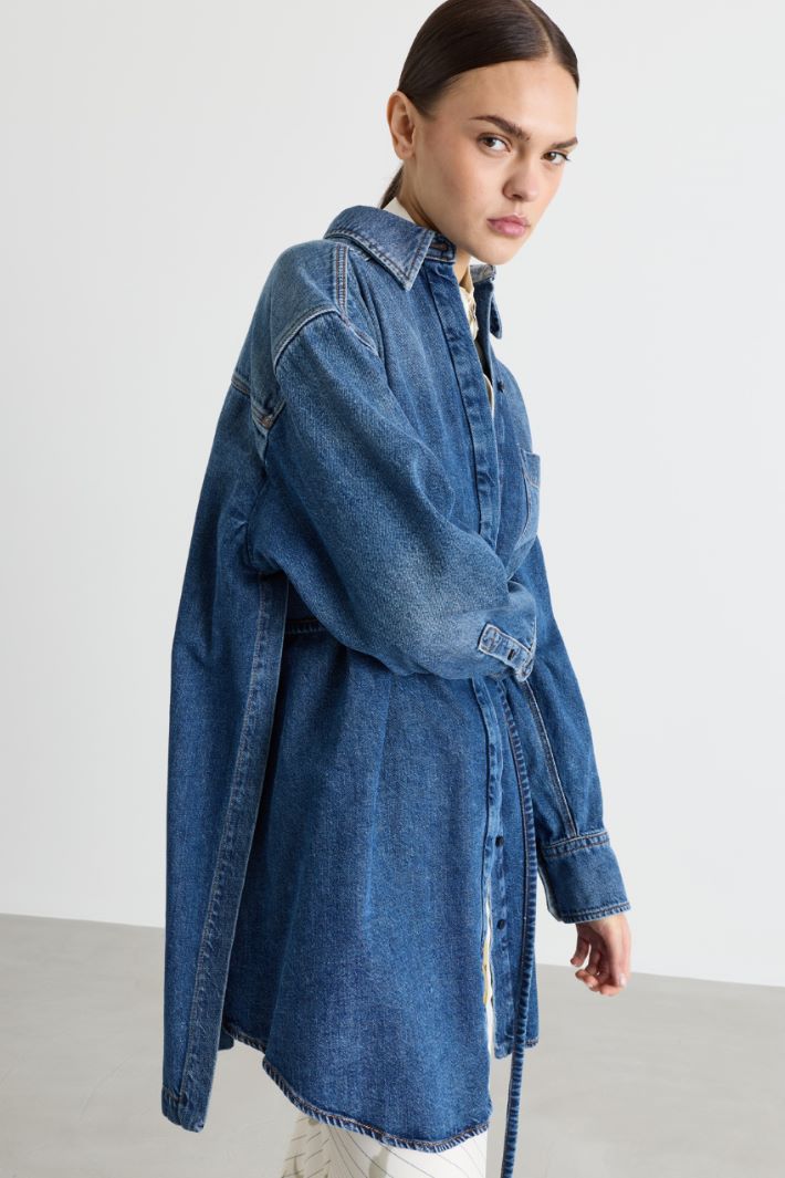 Camicia over in jeans - AZZURRO - Intrend - 3