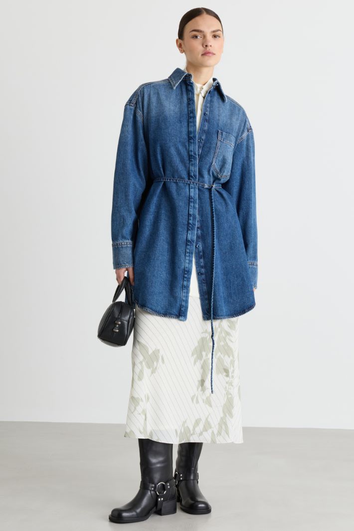 Camicia over in jeans - AZZURRO - Intrend