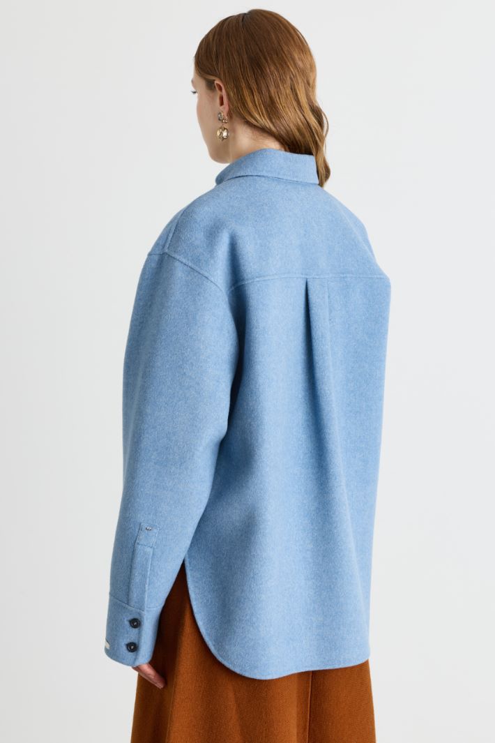 Camicia oversize con tasche - AZZURRO - Intrend - 4