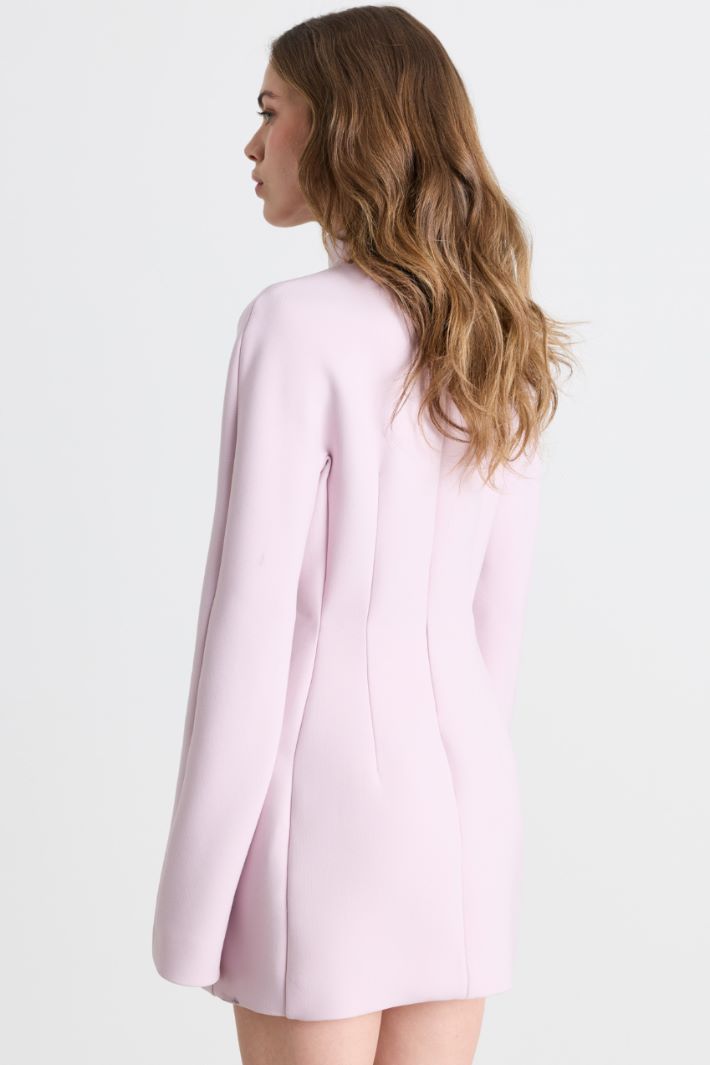 Stretch Wool-Blend Mermaid Dress - PINK - Intrend - 4