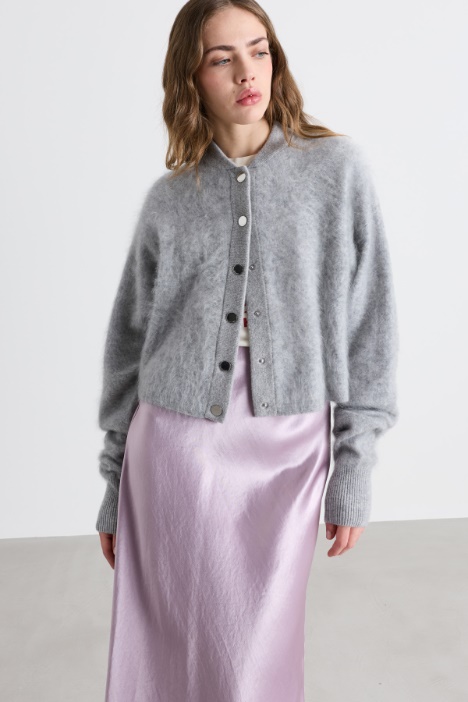 Bomber boxy in cashmere