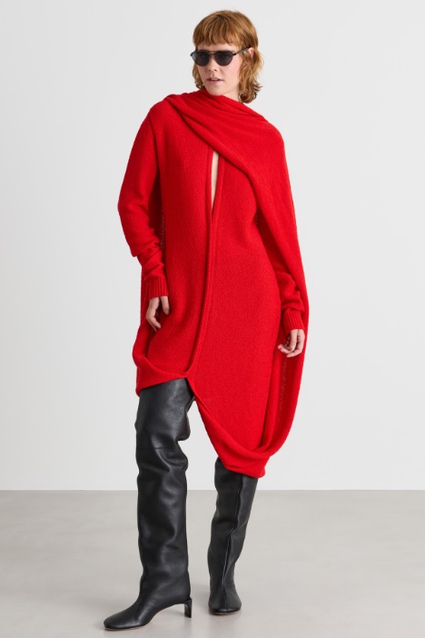 Bouclé-knit dress - Intrend