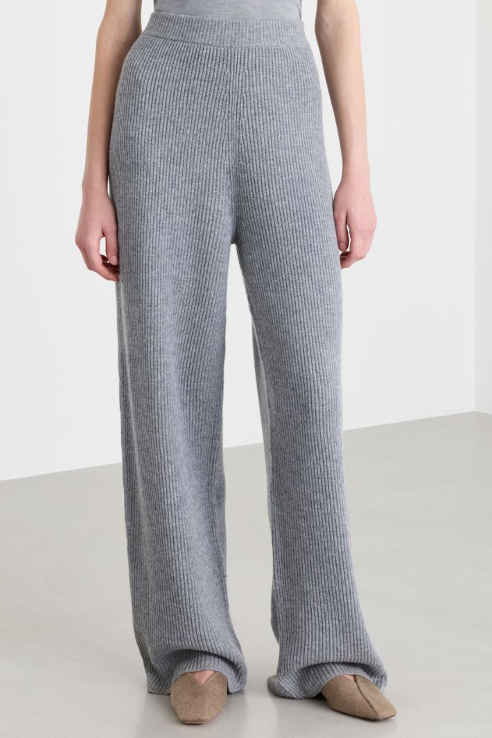 Pantalone ampio a costa inglese - GRIGIO - Intrend - 2