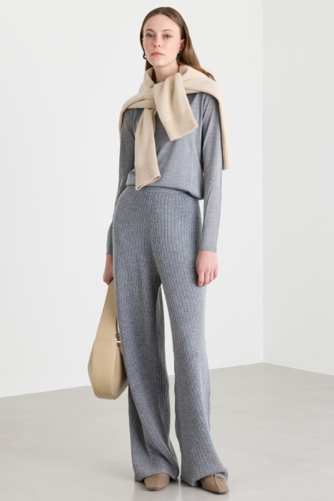 Pantalone ampio a costa inglese - Intrend