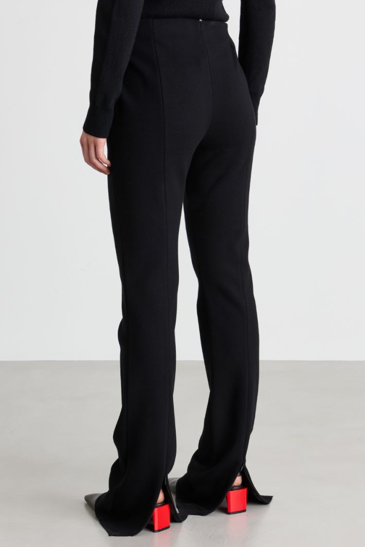 Slim-fit low-rise trousers - BLACK - Intrend - 4