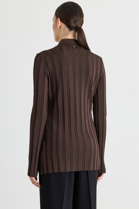 Cardigan in viscosa lucida