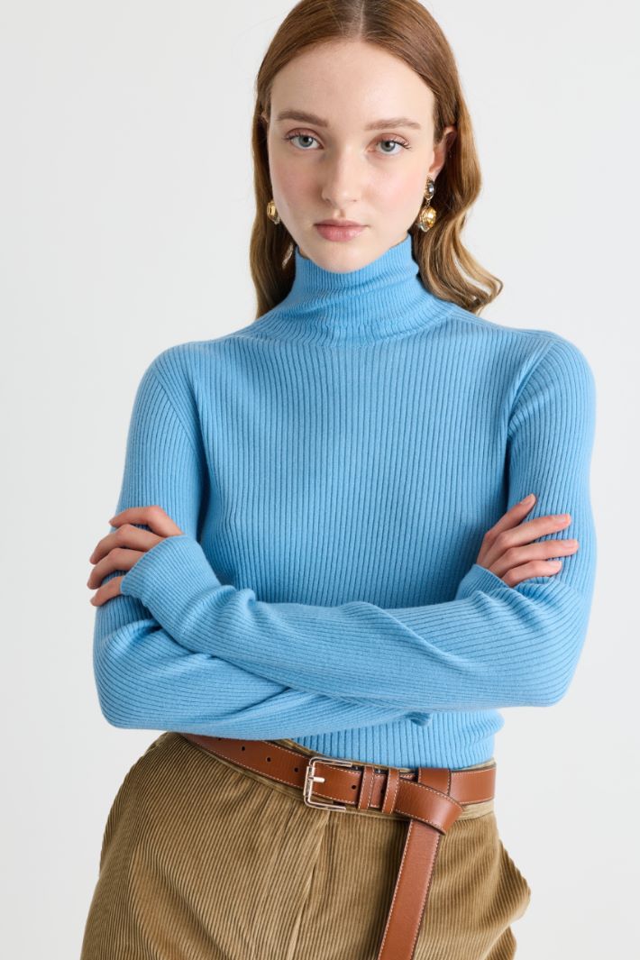 Rollkragenpullover - HELLBLAU - Intrend - 3