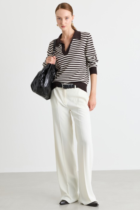 Polo in maglia a righe - Intrend