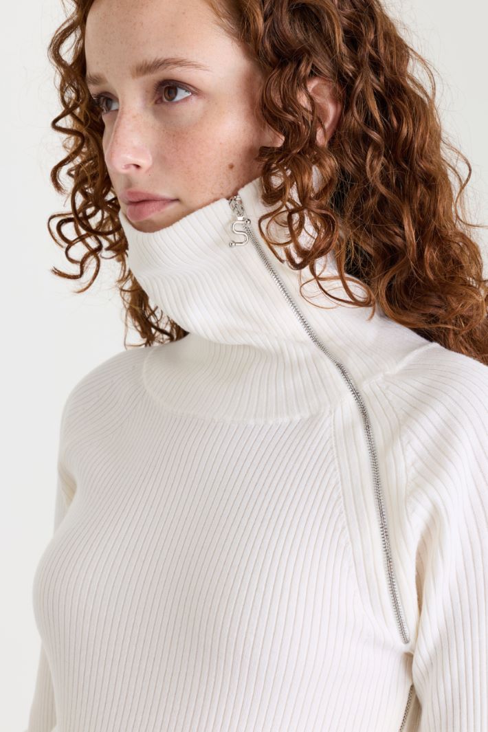 Pull à grand col - BLANC - Intrend - 3