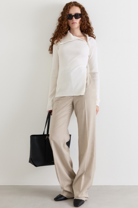 Pullover mit Maxikragen - Intrend