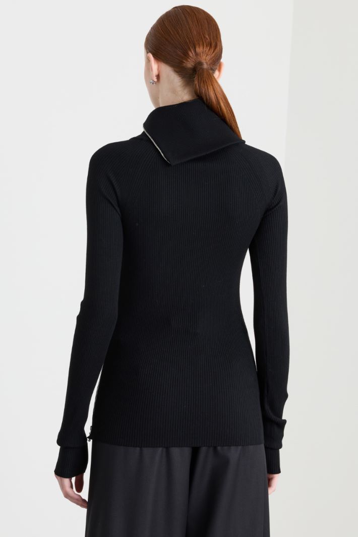Pull à grand col - NOIR - Intrend - 4