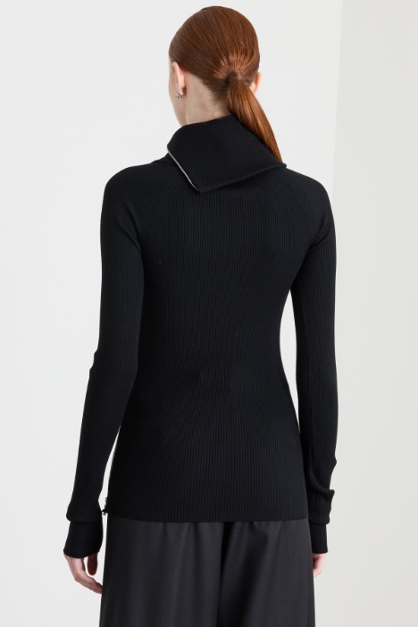 Maglia a collo alto con zip