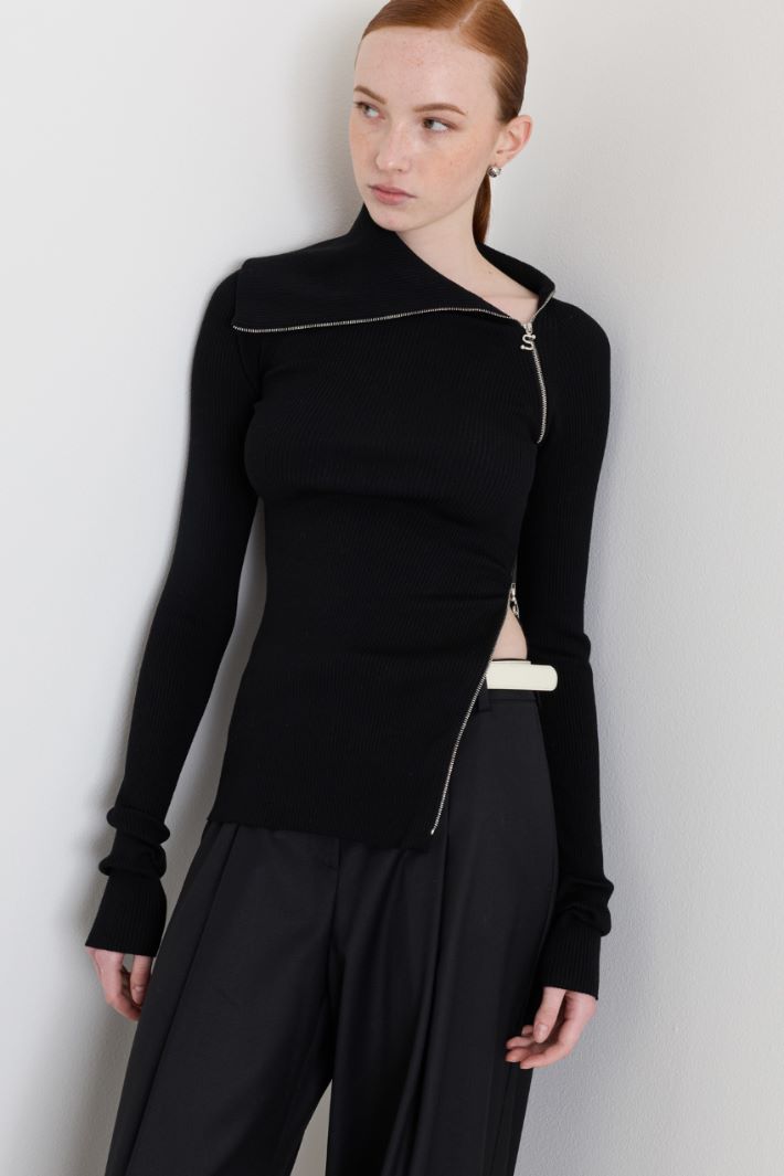 Pull à grand col - NOIR - Intrend - 2