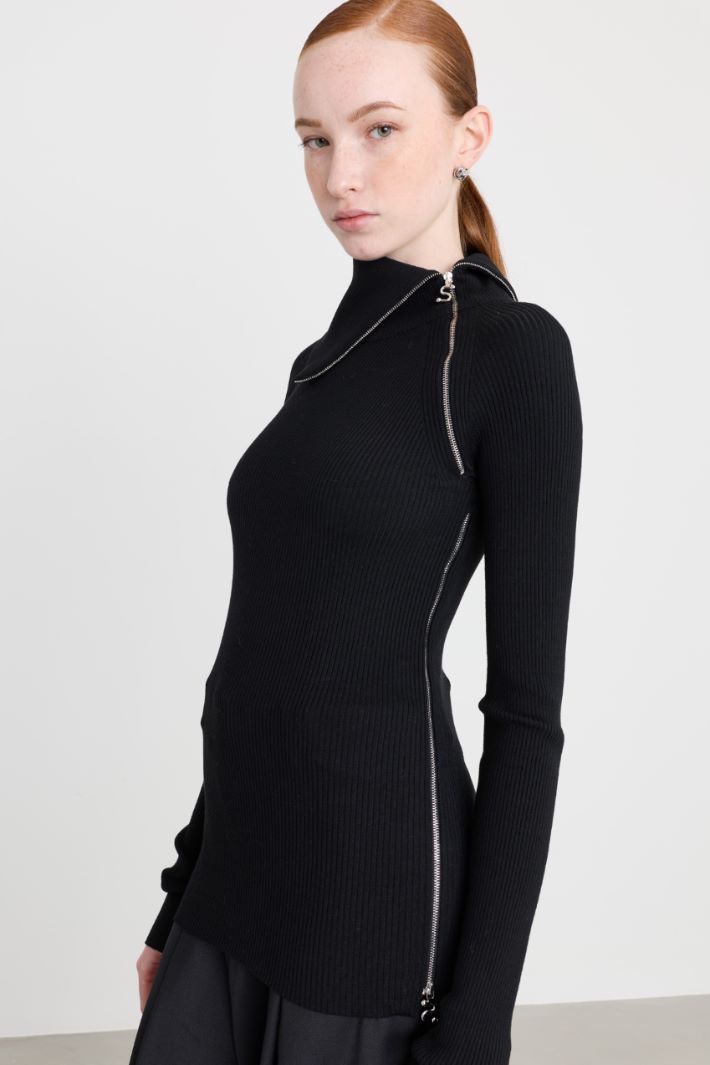 Pull à grand col - NOIR - Intrend - 3