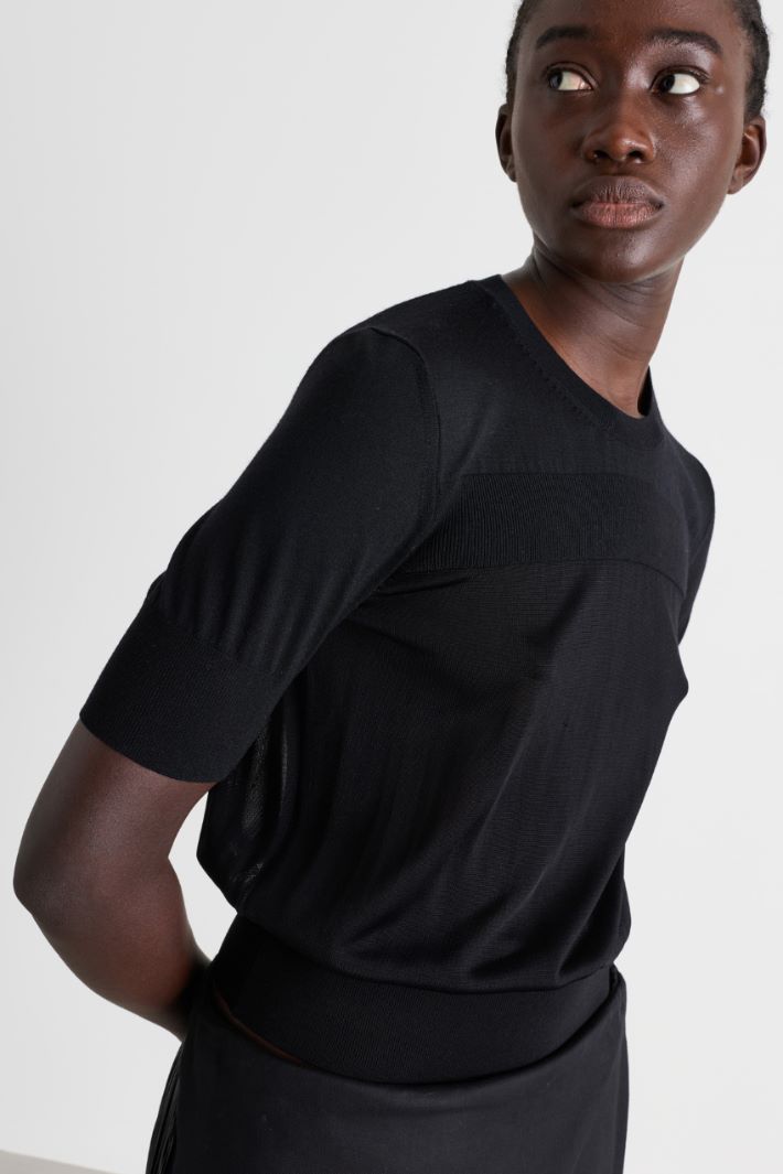 Maglia a manica corta - NERO - Intrend - 3