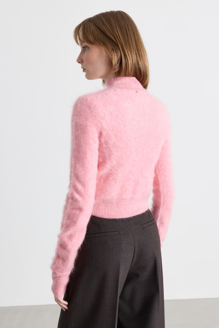 High-neck jumper - PINK - Intrend - 4