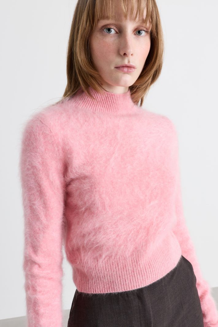 High-neck jumper - PINK - Intrend - 3
