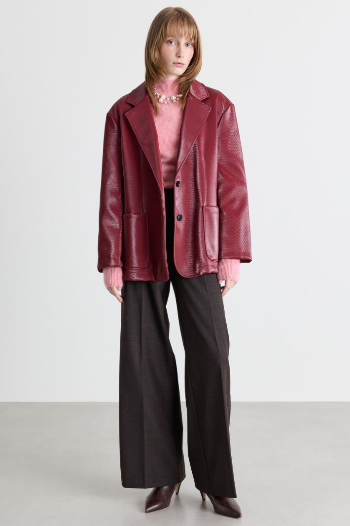 High-neck jumper - PINK - Intrend