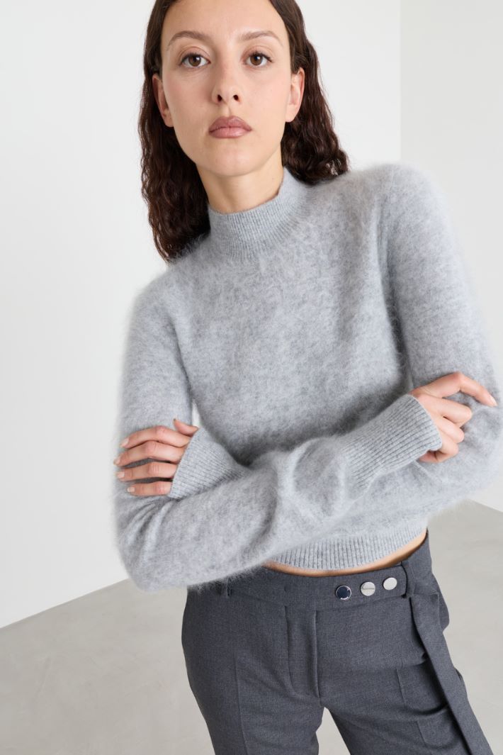 High-neck jumper - GREY - Intrend - 3