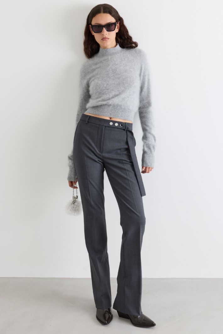 High-neck jumper - GREY - Intrend