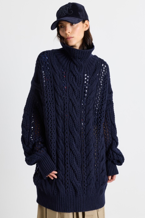 Oversized cable-knit jumper - Intrend