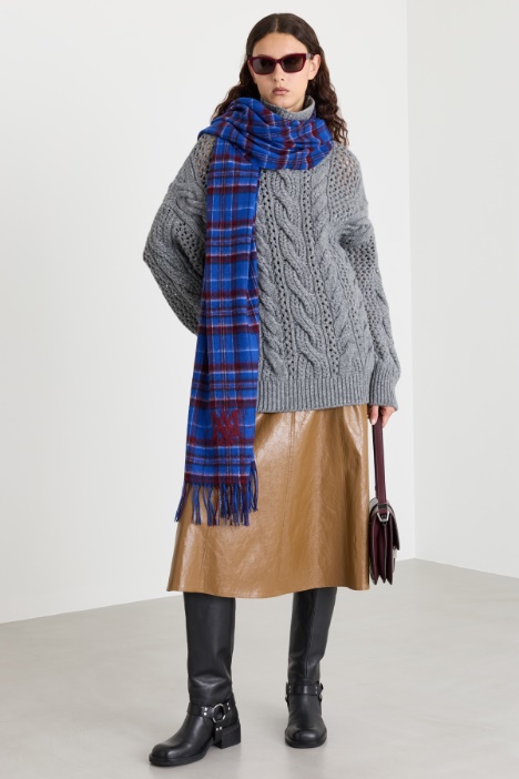 Oversize-Zopfstrickpullover - Intrend