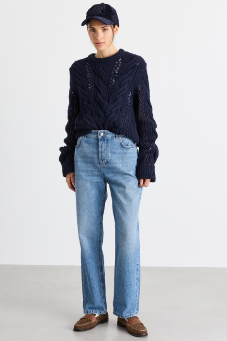 Maglia traforata a trecce - Intrend