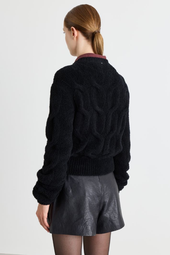 Maglia con trecce - NERO - Intrend - 4