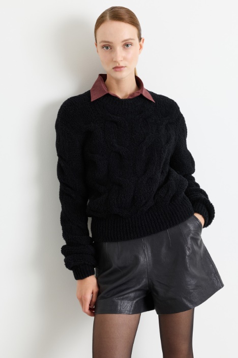 Cable-knit jumper - Intrend