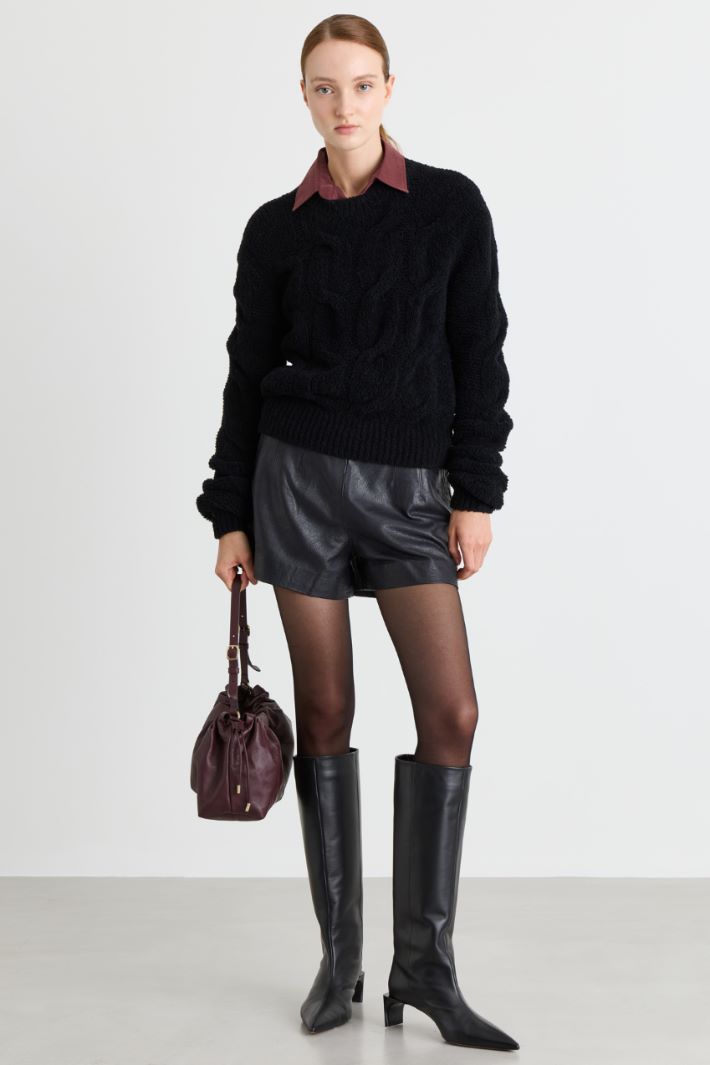 Maglia con trecce - NERO - Intrend