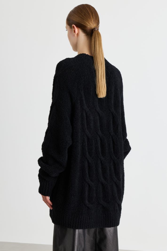 Maglia a trecce - NERO - Intrend - 4