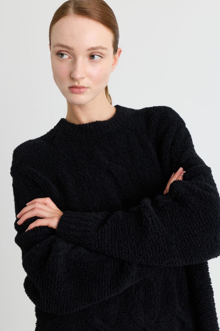 Maglia a trecce - NERO - Intrend - 3