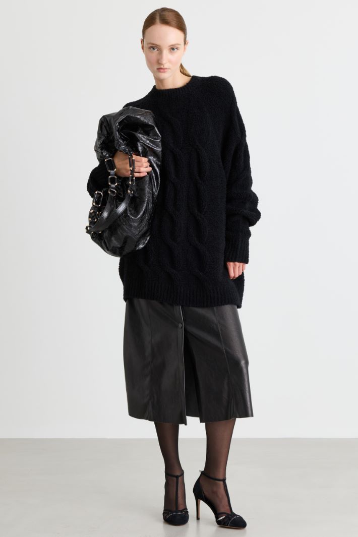Maglia a trecce - NERO - Intrend