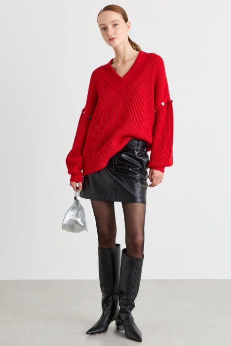 Maglia over con maniche staccabili - Intrend