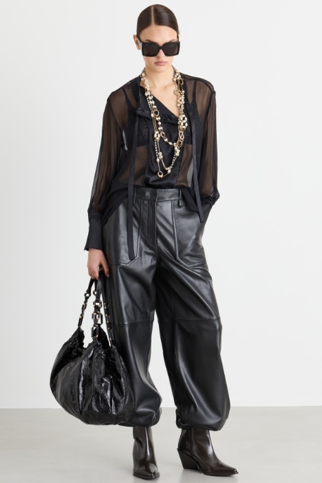 Pantalone ampio con cintura - Intrend
