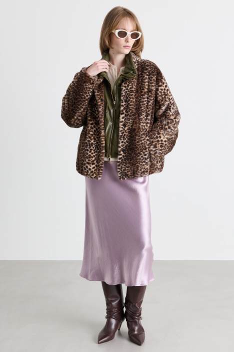 Animal print bomber jacket - Intrend