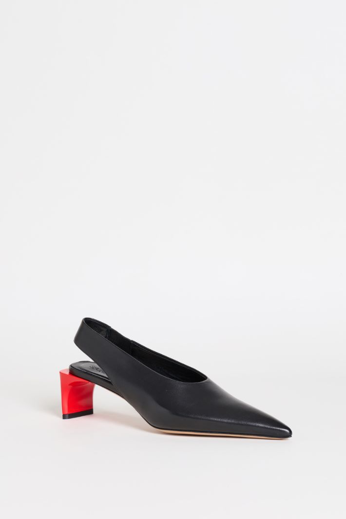 Leather slingbacks - BLACK - Intrend - 2