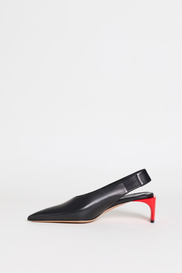 Leather slingbacks - BLACK - Intrend - 3